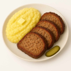 Meatloaf with mashed potatoes