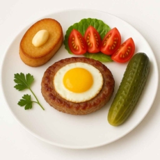 Meatloaf with egg