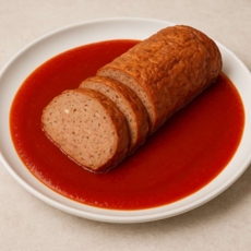 Gebackener Hackbraten in Tomaten- oder Sahnensoße