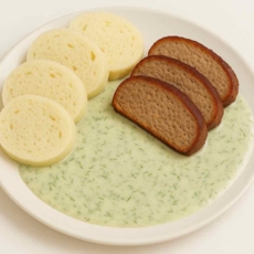 Dill sauce with meatloaf